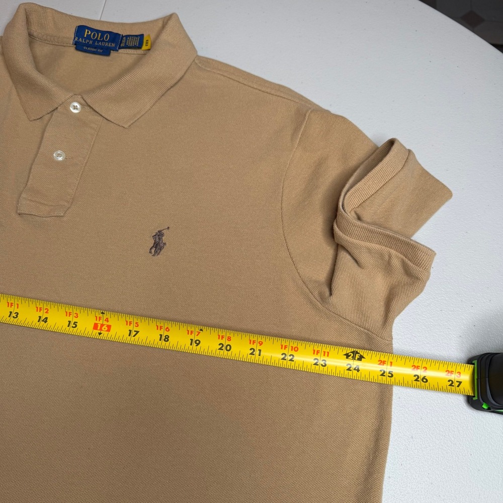 Polo Ralph Lauren Mens XL Classic Fit Tan Cotton Pique Short Sleeve Polo Shirt - Picture 5 of 15